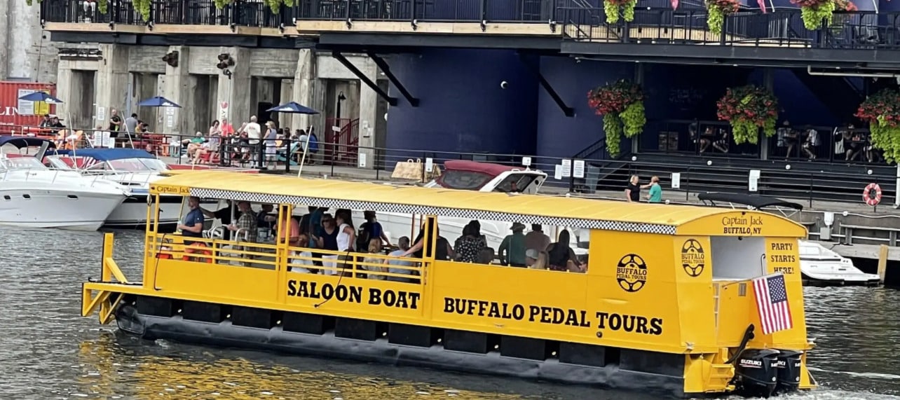 Saloon Boat by Buffalo Pedal Tours